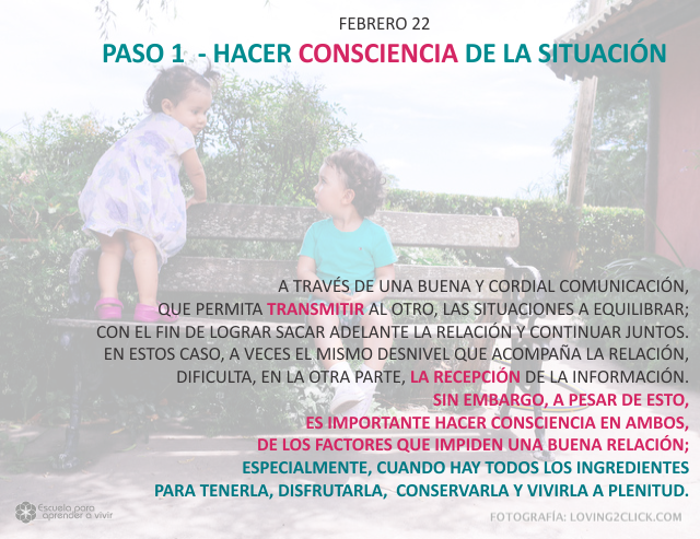 Paso 1 - Hacer consciencia de la situación